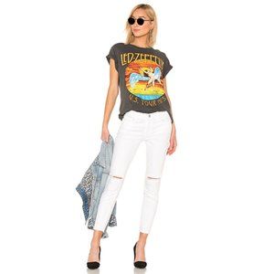 NWT Current Elliott High Waist Stiletto Jeans Distressed 2 Year Destroy White 24